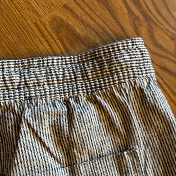 New Mens Size Medium Gap Easy Short Blue Hickory Stripe 8" Inseam Linen Blend - Picture 7 of 11